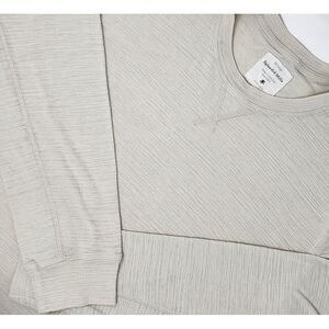 SPLENDID MILLS Men's Size XXL 2XL Ivory Long Sleeve Pullover Shirt‎ Made in USA